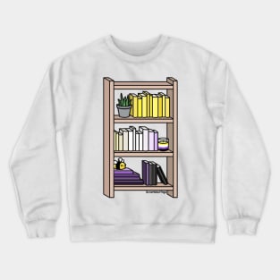 Nonbinary Pride Bookcase Crewneck Sweatshirt